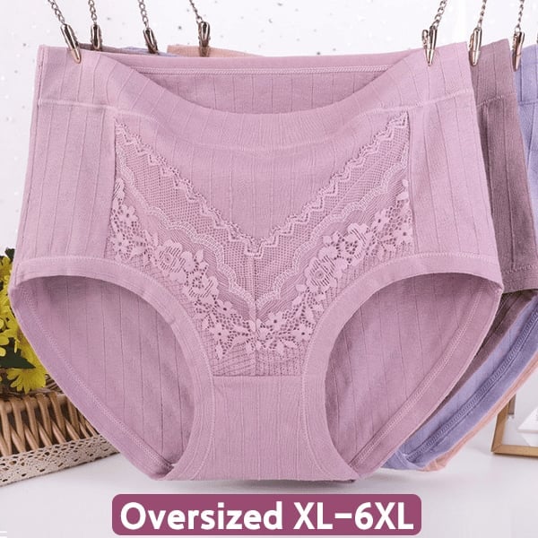 🎅Early Christmas Sale -🔥BUY 1 GET 2 FREE(Add 3 To Cart)🎁2022 Newest Plus Size LeakProof Lace Cotton Panties XL-6XL