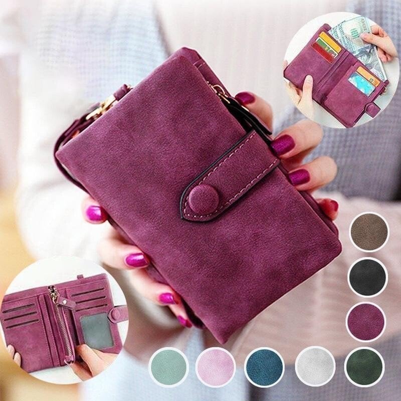 🔥Last Day Promotion - 45% OFF🔥Small trifold leather wallet for women