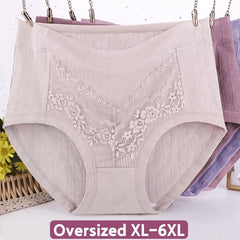 🎅Early Christmas Sale -🔥BUY 1 GET 2 FREE(Add 3 To Cart)🎁2022 Newest Plus Size LeakProof Lace Cotton Panties XL-6XL