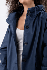 Water Resistant Oversized Hooded Windbreaker Rain Jacket