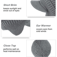 🔥HOT SALE🔥 Elastic Warm Ear Protection Knitted Hat☃️