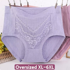 🎅Early Christmas Sale -🔥BUY 1 GET 2 FREE(Add 3 To Cart)🎁2022 Newest Plus Size LeakProof Lace Cotton Panties XL-6XL