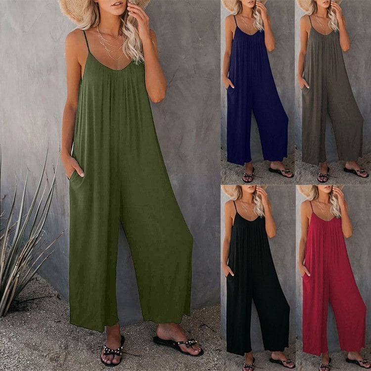 Summer Hot Sale🔥Ultimate Flowy Jumpsuit with Pockets✨Buy 2 Free Shipping