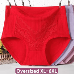 🎅Early Christmas Sale -🔥BUY 1 GET 2 FREE(Add 3 To Cart)🎁2022 Newest Plus Size LeakProof Lace Cotton Panties XL-6XL