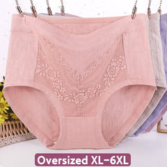 🎅Early Christmas Sale -🔥BUY 1 GET 2 FREE(Add 3 To Cart)🎁2022 Newest Plus Size LeakProof Lace Cotton Panties XL-6XL